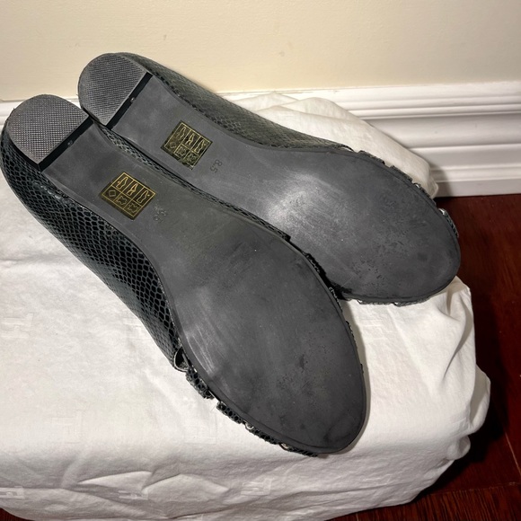 Bravo Browns open toe black low heel Size 8.5 - Picture 6 of 8